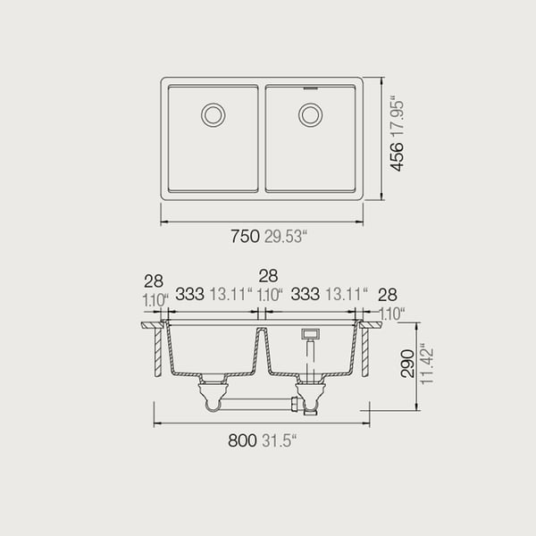 Νεροχύτης Manhattan 30290U   